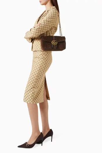 Medium GG Marmont Shoulder Bag in Suede