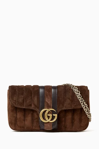 Medium GG Marmont Shoulder Bag in Suede