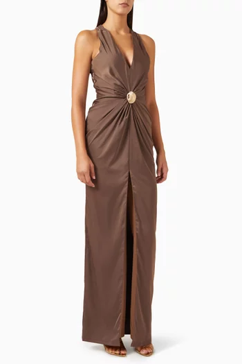 Sarah Open-back Dress in Satin