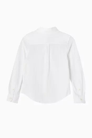 Logo Button-down Shirt in Cotton