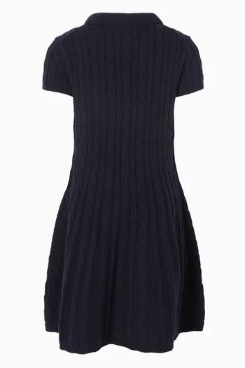 Cable-knit Polo Dress