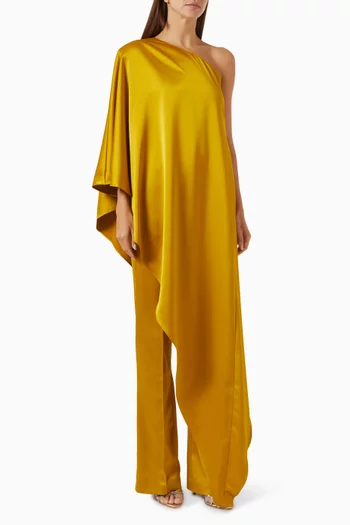 Angelica One-shoulder Top in Satin