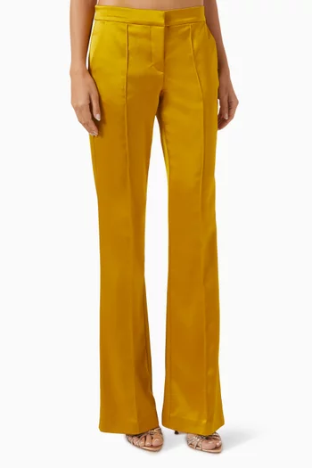 Lenny Wide-leg Pants in Satin
