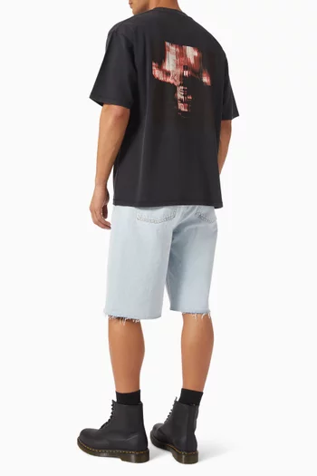 LA Back Inversed Man T-shirt in Cotton
