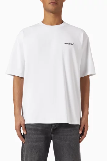 LA Italic Logo T-shirt in Cotton