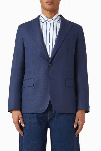 Single-breasted Blazer in Linen-blend