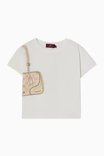 Side Crossbody Bag-print T-shirt in Cotton