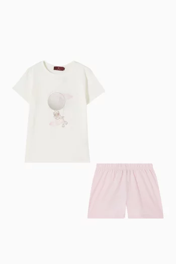 Graphic T-shirt & Shorts Pyjama Set
