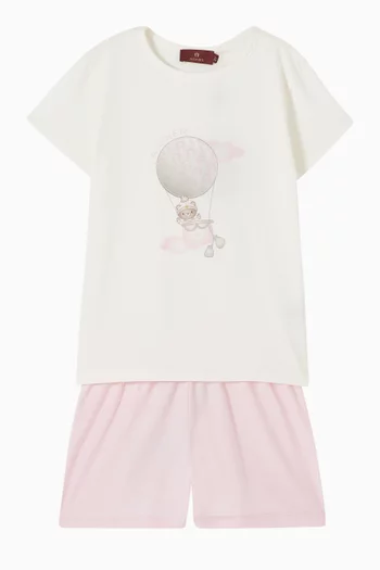 Graphic T-shirt & Shorts Pyjama Set