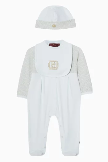 Pyjama, Bib and Beanie Gift Set