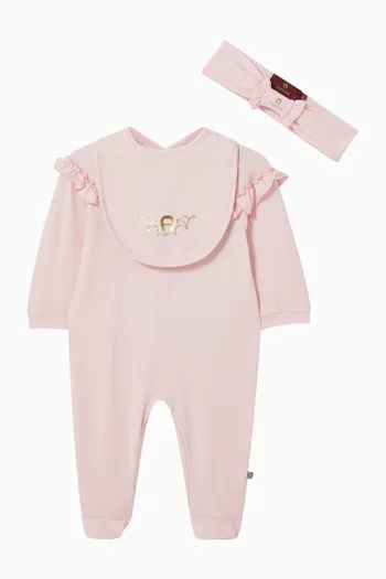 Pyjama, Bib and Headband Gift Set