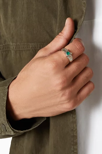Calda Ring in Silver-plated Brass