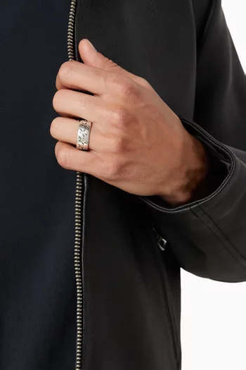 Starline Band Ring in Silver-plated Brass