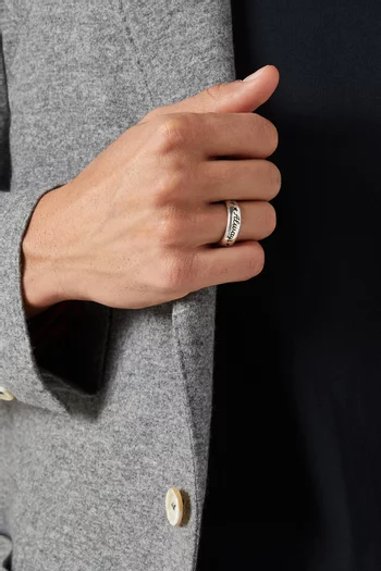 Always Lucky Band Ring in Silver-plated Brass