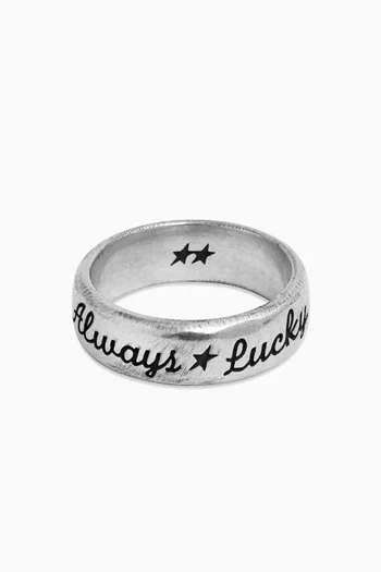 Always Lucky Band Ring in Silver-plated Brass