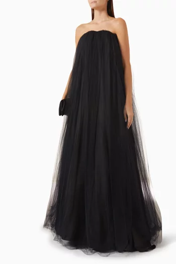 Corset Gown in Rayon-tulle