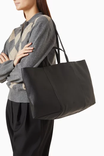 Small East West Tote Bag in Leather
