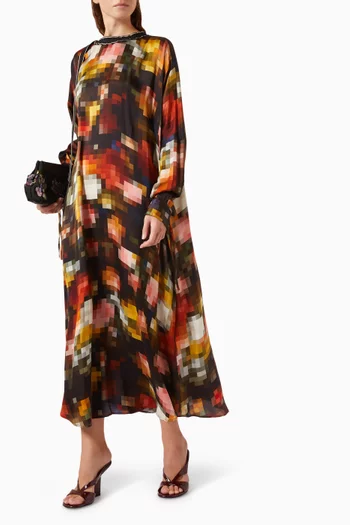 Scarf-detail Dress in Viscose
