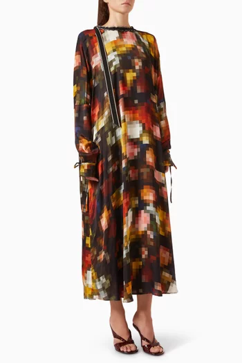 Scarf-detail Dress in Viscose