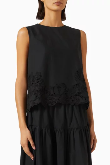 Rowan Broderie Anglaise Top in Cotton