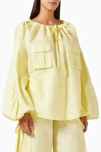 Balloon Top in Linen