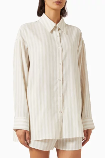 Pinstripe Shirt in Linen