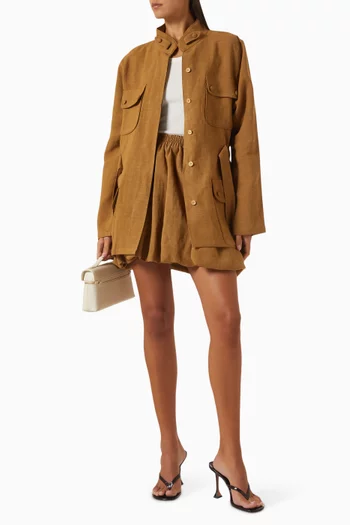Chestnut Jacket in Linen