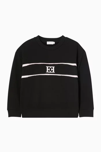 Logo-embroidered Sweatshirt in Cotton-blend