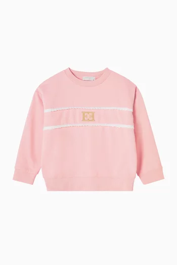 Logo-embroidered Sweatshirt in Cotton-blend