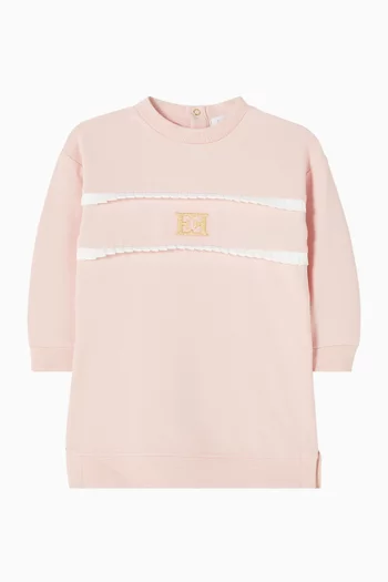 Logo-embroidered Sweatshirt Dress