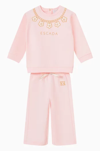 Logo-embroidered Sweatpants in Cotton-blend