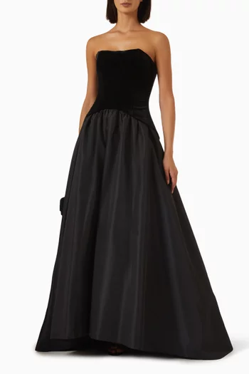 Top & Skirt Set in Velvet & Taffeta
