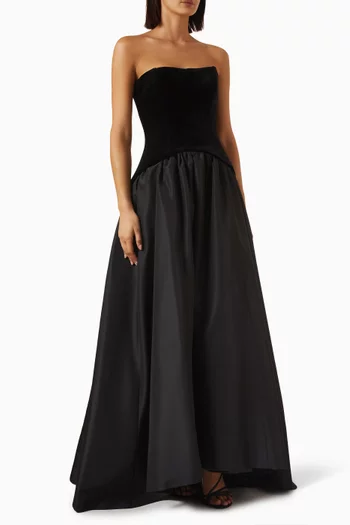 Top & Skirt Set in Velvet & Taffeta
