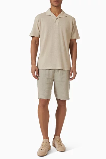Polo Shirt in Linen Piqué