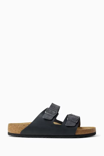 Arizona Sandals in Suede & Oiled Leather