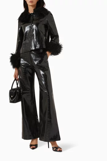 Thess Cropped Mouton Fur Jacket