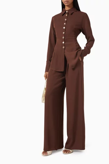 Luz Gabardine Wide-leg Pants