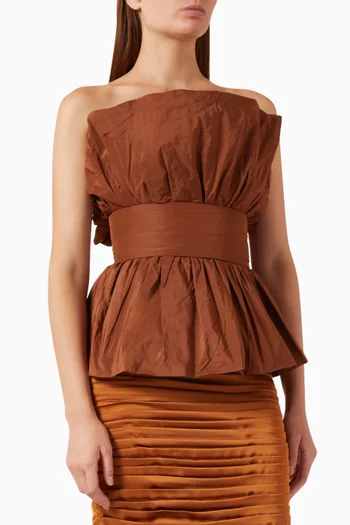 Shell Bustier in Taffeta
