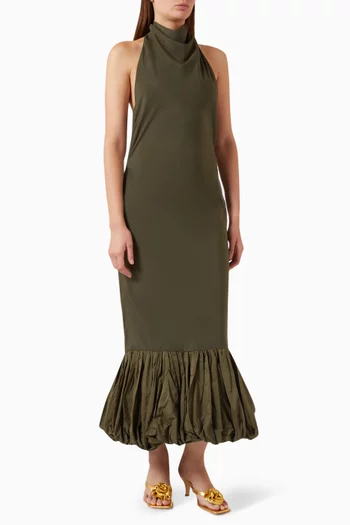 Parasol D'Ete Maxi Dress in Satin & Taffeta