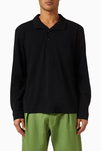 La Baeza Polo Shirt in Cotton & Cashmere