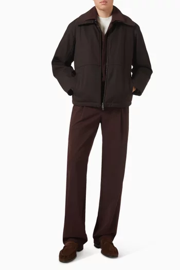 Detachable-collar Jacket in Wool
