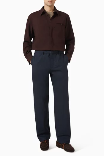 Shirt in Stretch Wool