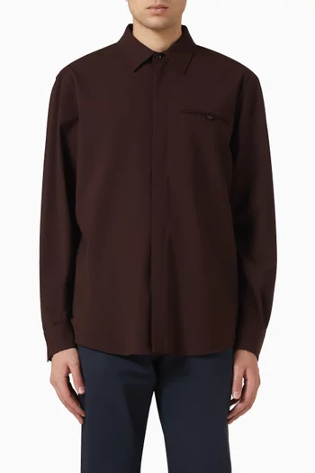 Shirt in Stretch Wool