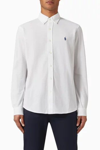 Embroidered Logo Shirt in Cotton