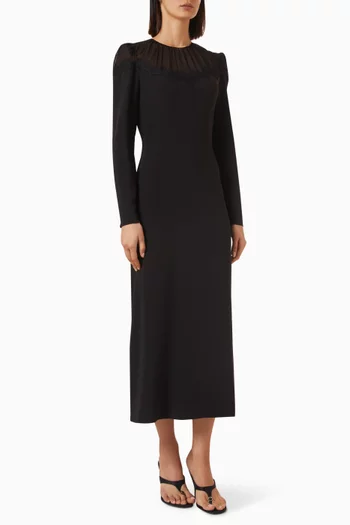 Gathered Yoke Dress in Georgette
