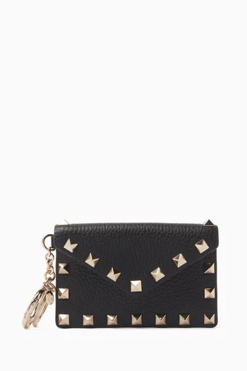 Rockstud Bag Charm in Calfskin