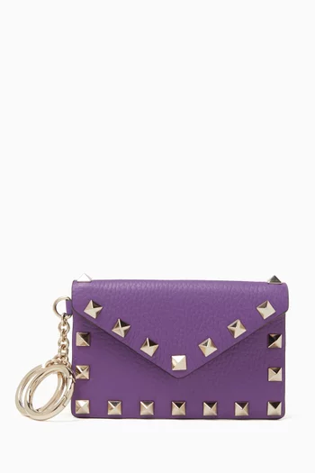 Rockstud Bag Charm in Calfskin