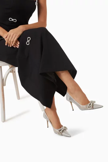 Double Bow 85 Pumps in Mesh