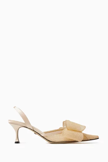 Le Cadeau Slingback Pumps in Lace