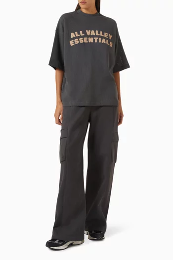 Sport Merch T-shirt in Cotton-mesh
